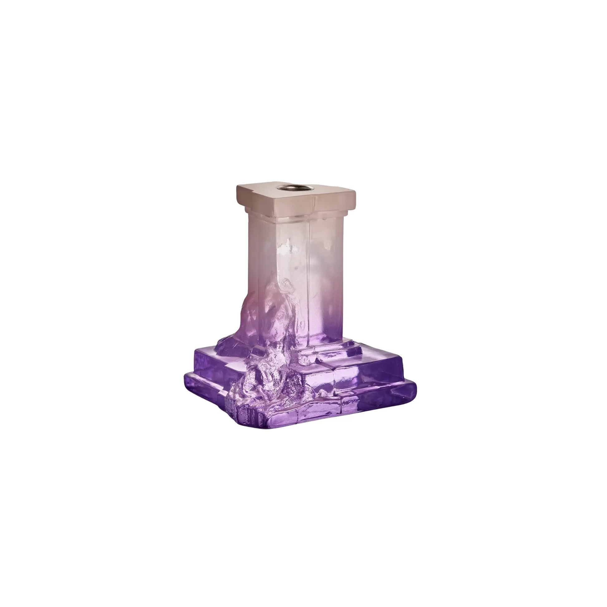 Kosta Boda, Rocky Baroque Ljusstake 15 cm, Lila Dis-Silvra Home