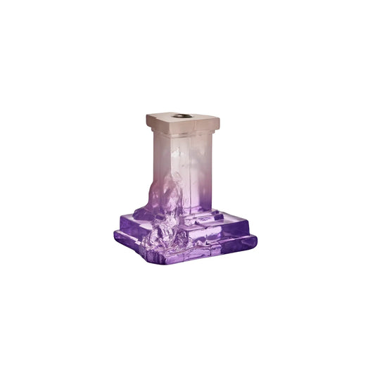 Kosta Boda, Rocky Baroque Ljusstake 15 cm, Lila Dis-Silvra Home
