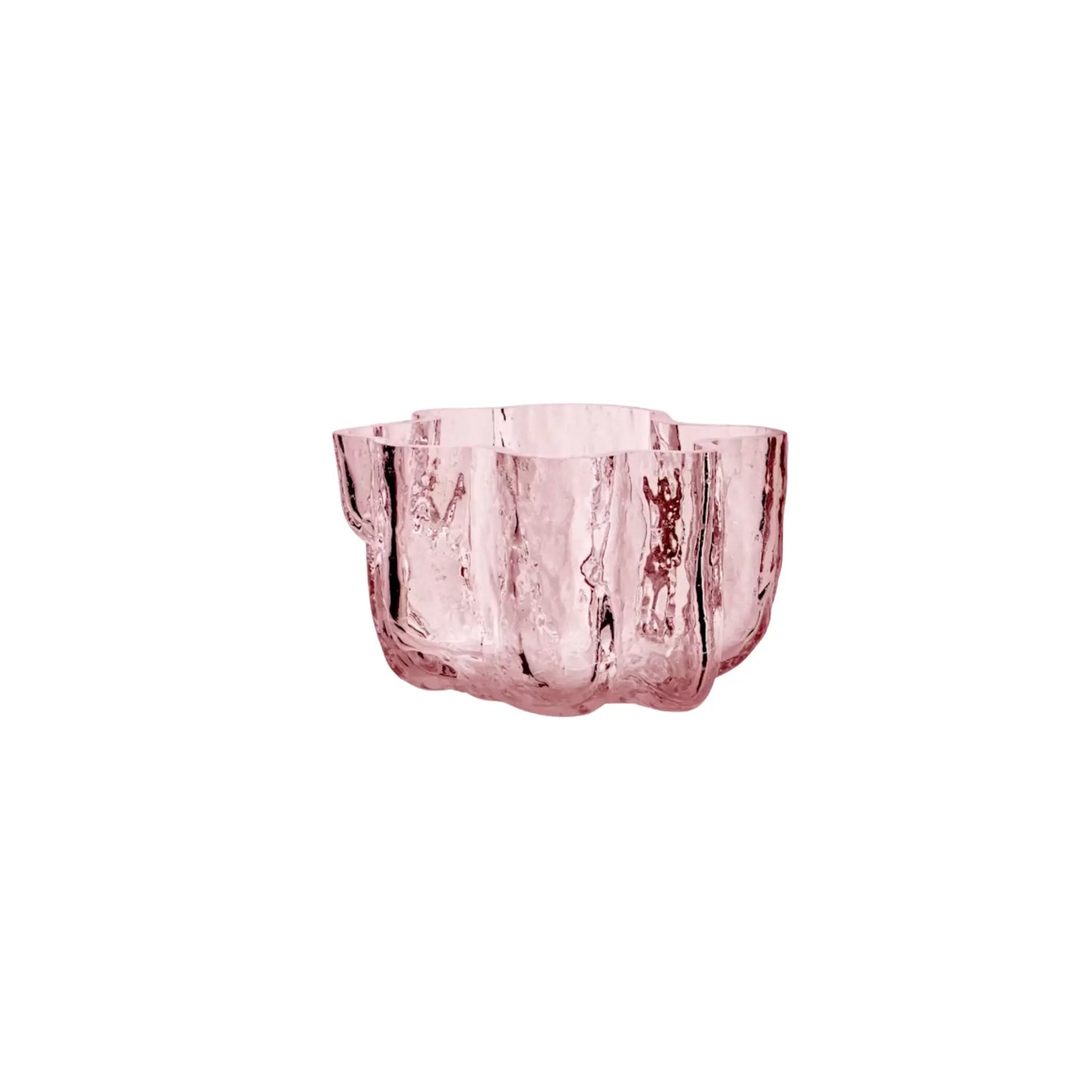 Kosta Boda, Crackle Ljuslykta 5,8 cm, Rosa-Silvra Home