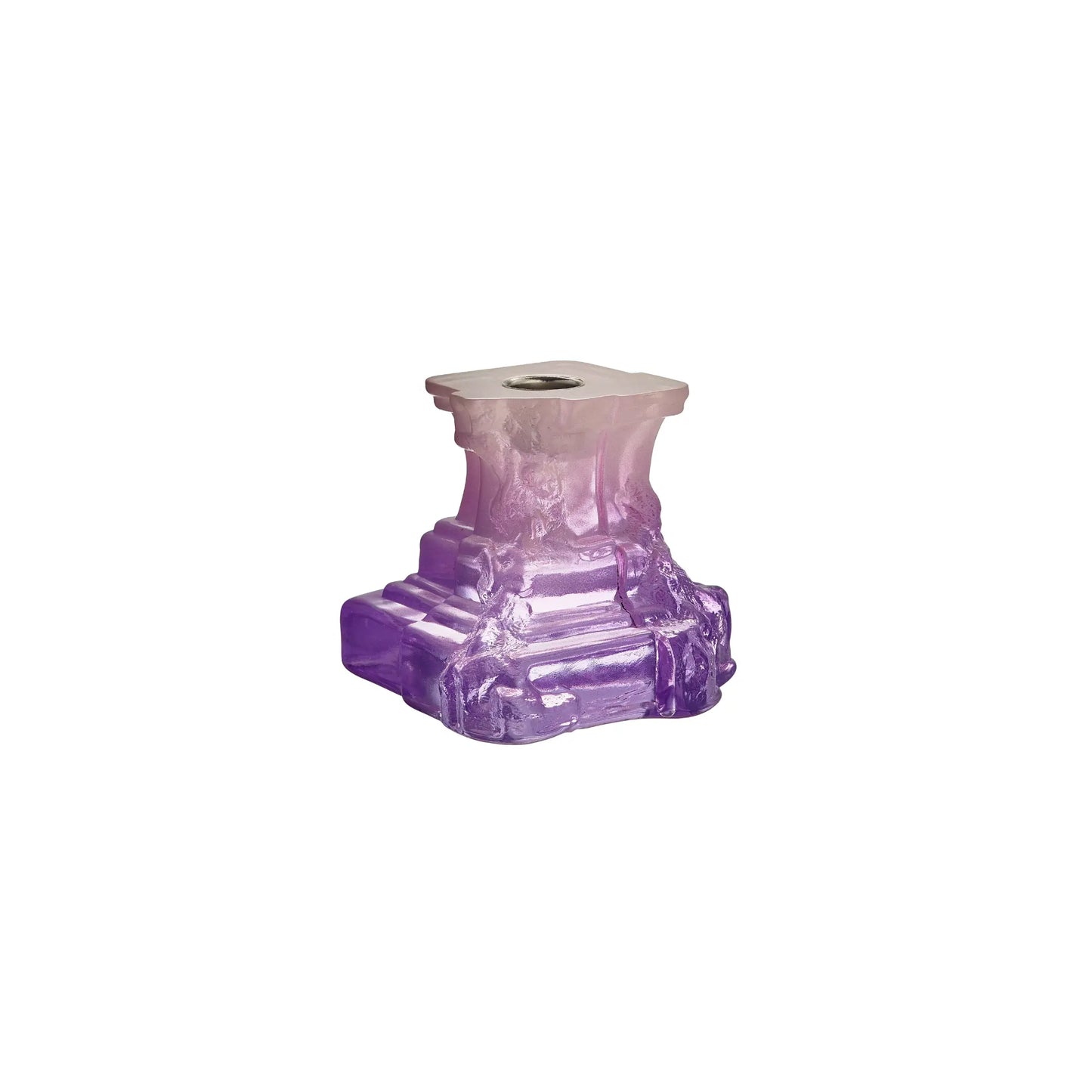 Kosta Boda, Rocky Baroque Ljusstake 9,5 cm, Lila Dis-Silvra Home