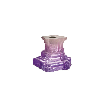 Kosta Boda, Rocky Baroque Ljusstake 9,5 cm, Lila Dis-Silvra Home
