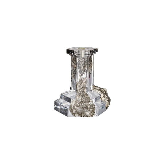 Kosta Boda, Rocky Baroque Ljusstake 17,5 cm, Glossy Glaze-Silvra Home