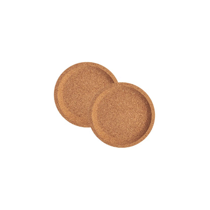 Kosta Boda, Viva Korkunderlägg 10,9 cm 2-pack, Brun-Silvra Home