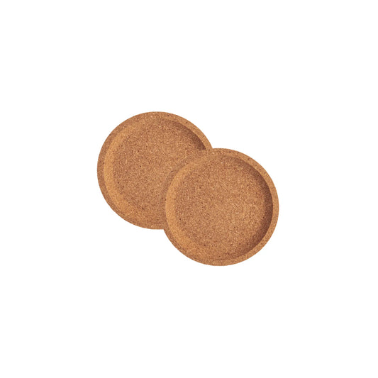 Kosta Boda, Viva Korkunderlägg 10,9 cm 2-pack, Brun-Silvra Home