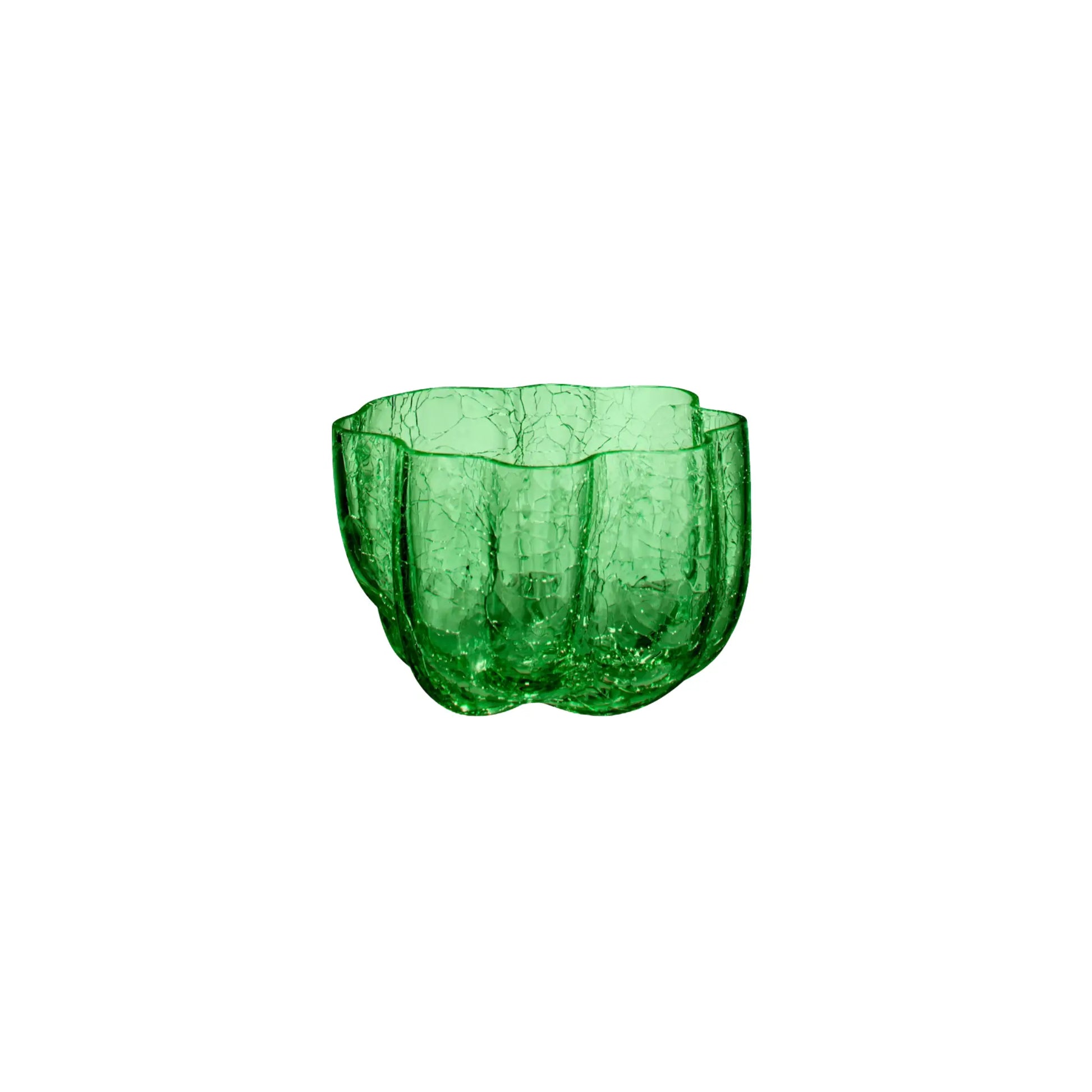 Kosta Boda, Crackle Ljuslykta 5,8 cm, Mörkgrön-Silvra Home