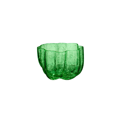 Kosta Boda, Crackle Ljuslykta 5,8 cm, Mörkgrön-Silvra Home