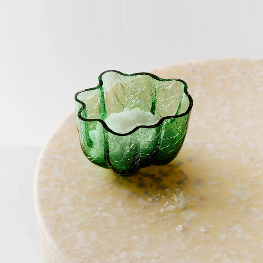 Kosta Boda, Crackle Ljuslykta 5,8 cm, Mörkgrön-Silvra Home