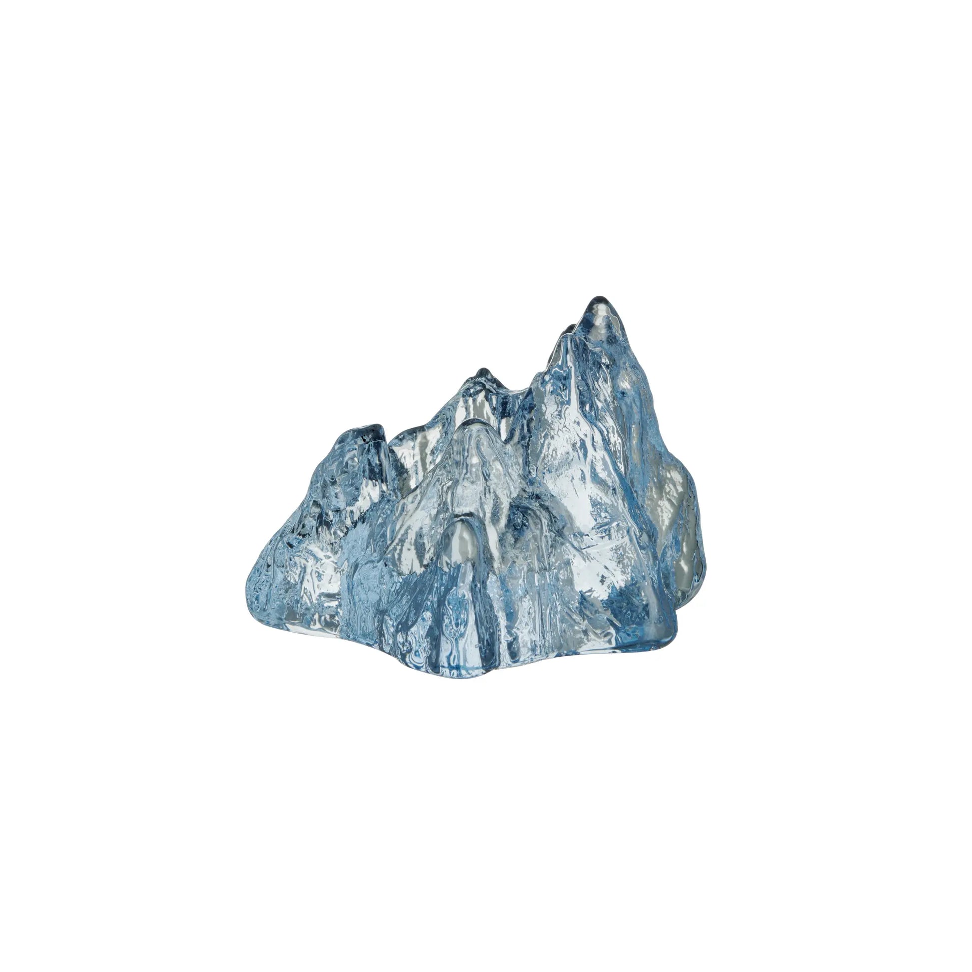 Kosta Boda, The Rock Ljuslykta 9,1 cm, Ice Blue-Silvra Home
