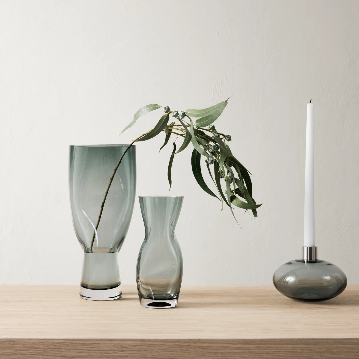 Orrefors, Squeeze Vas 34 cm, Blågrå-Silvra Home