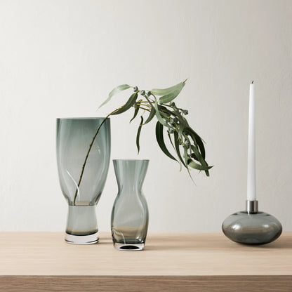Orrefors, Squeeze Vas 34 cm, Blågrå-Silvra Home