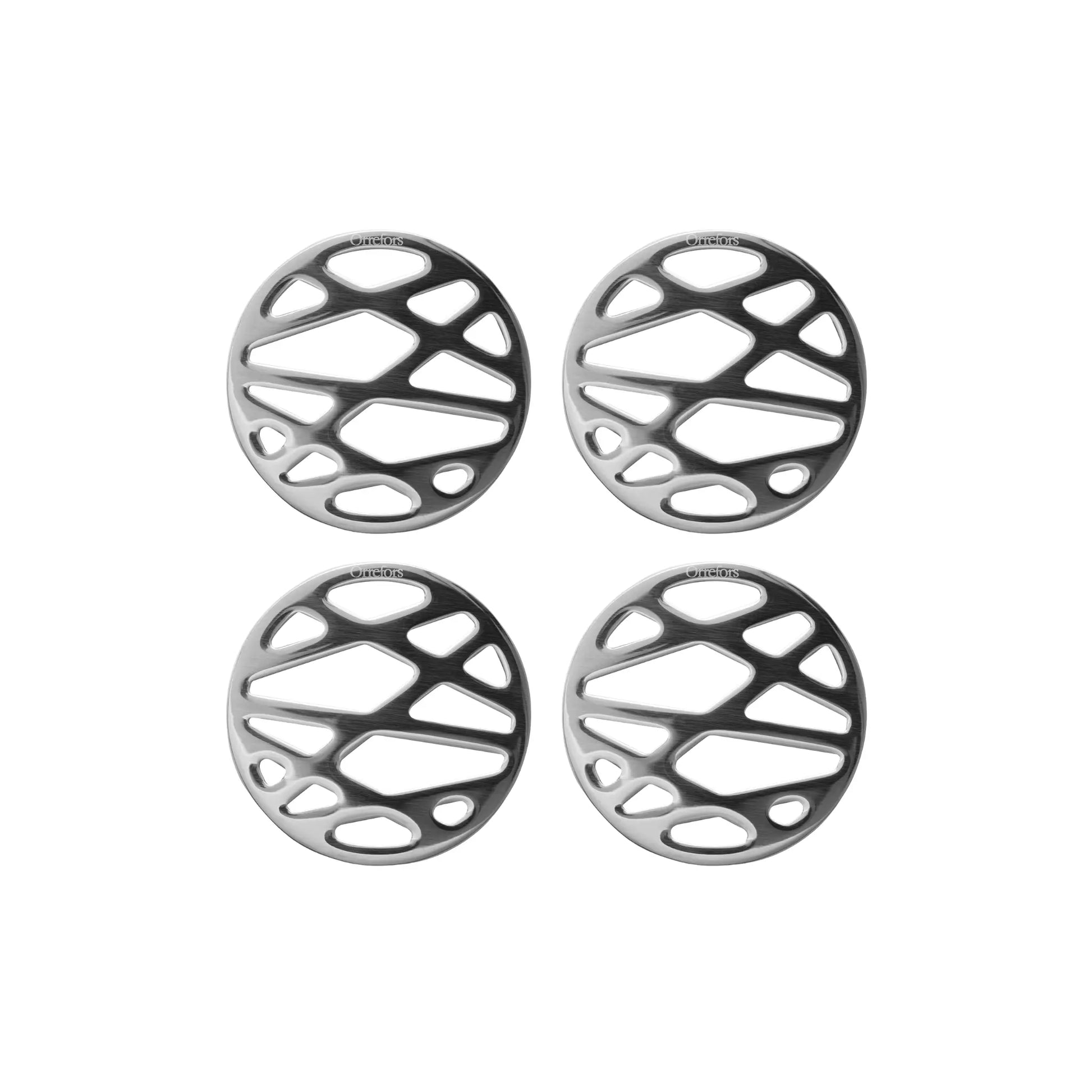 Orrefors, City Underlägg 8,4 cm 4-Pack, Rostfritt Stål-Silvra Home