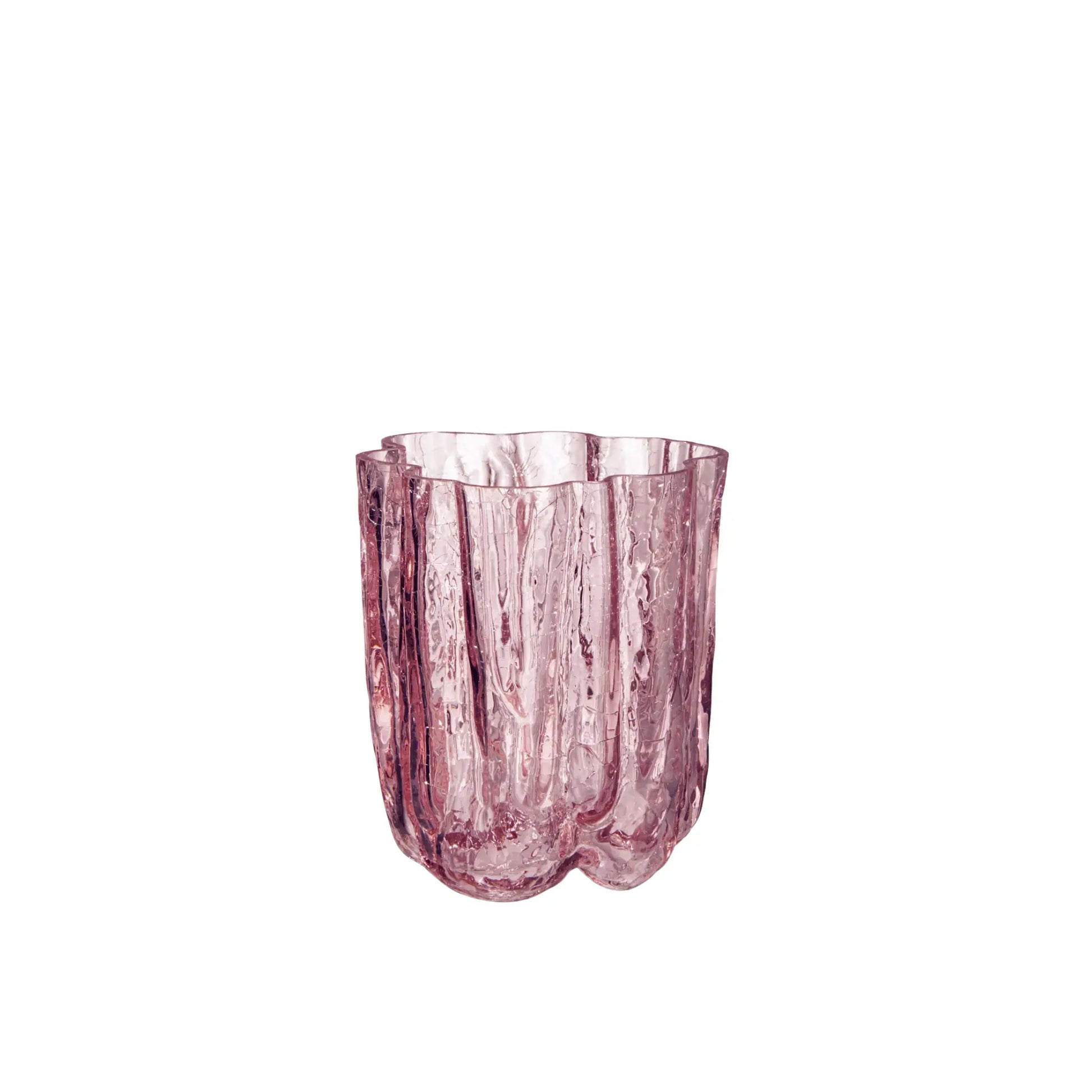 Kosta Boda, Crackle Vas 12,1 cm, Rosa-Silvra Home