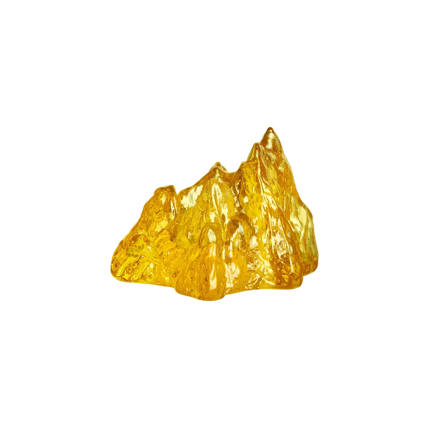 Kosta Boda, The Rock Ljuslykta 9,1 cm, Gul-Silvra Home
