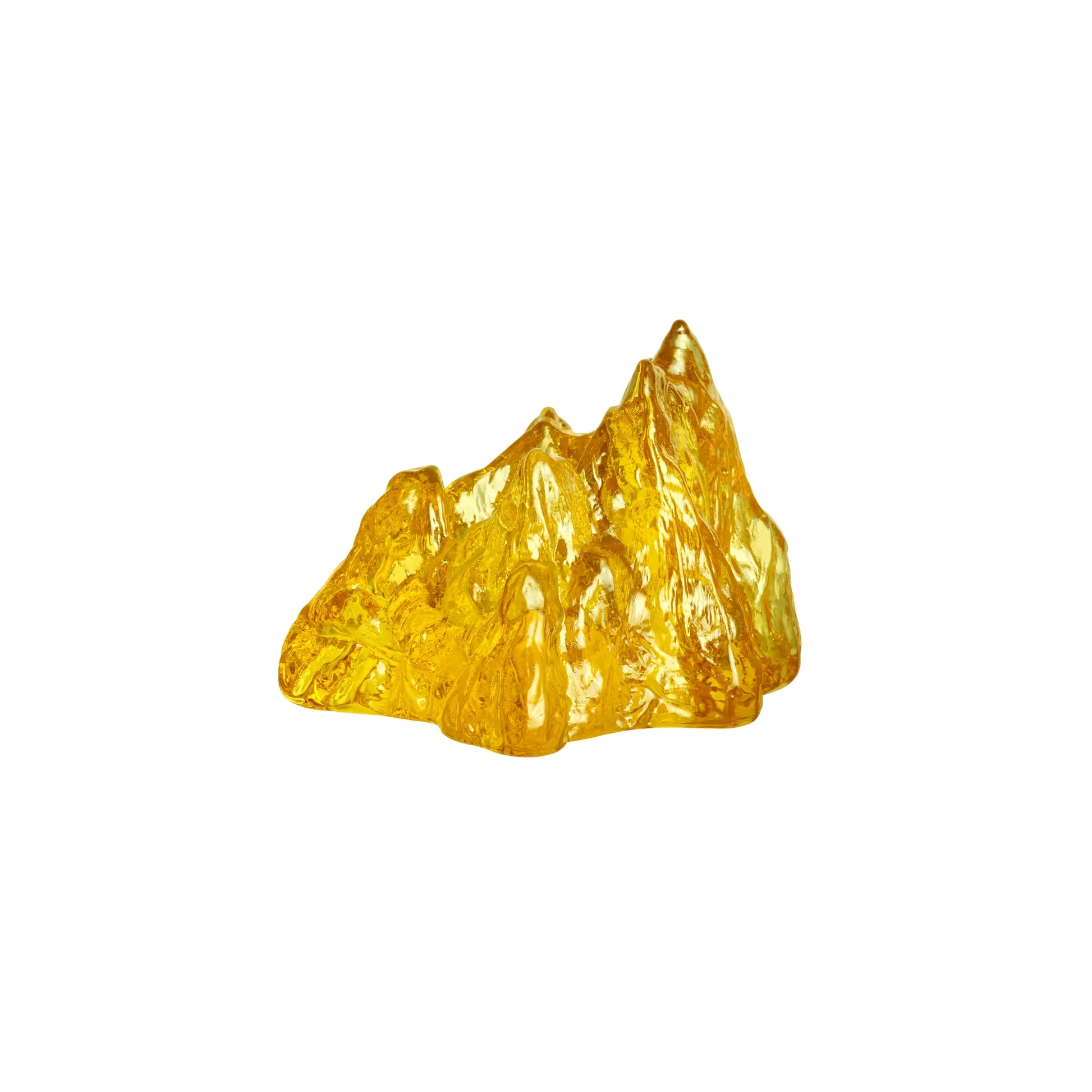 Kosta Boda, The Rock Ljuslykta 9,1 cm, Gul-Silvra Home