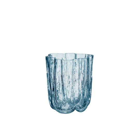 Kosta Boda, Crackle Vas Circular 12,1 cm, Blå-Silvra Home
