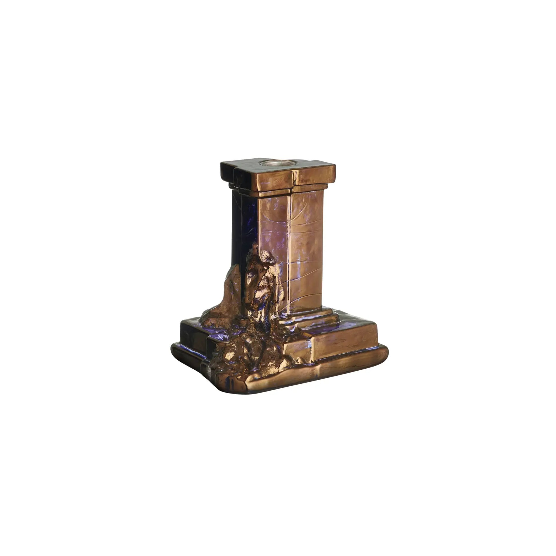 Kosta Boda, Rocky Baroque Ljusstake 15 cm, Glossy Glaze-Silvra Home