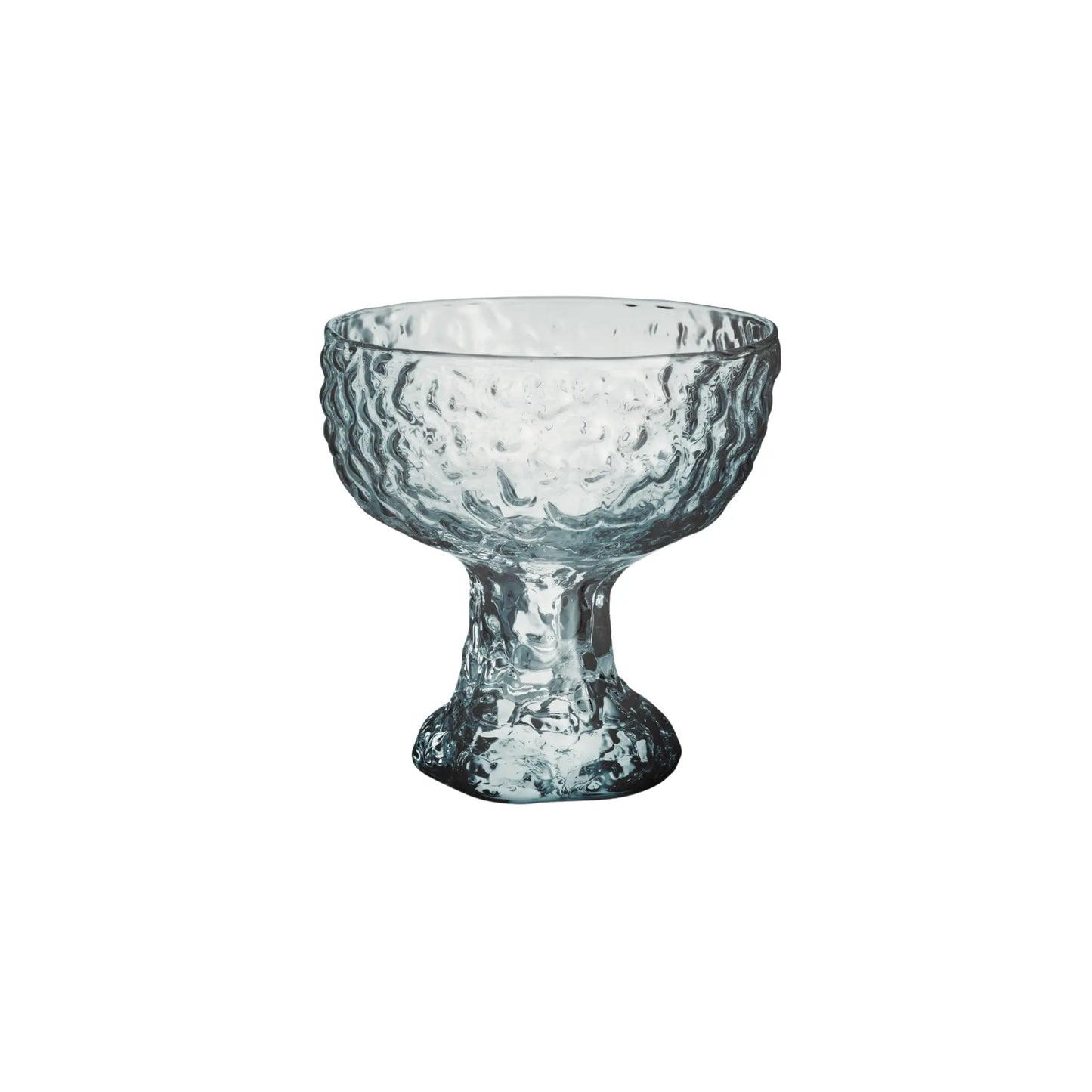 Kosta Boda, Moss Coupe Champagne Glas Circular 35 cl, Blå-Silvra Home