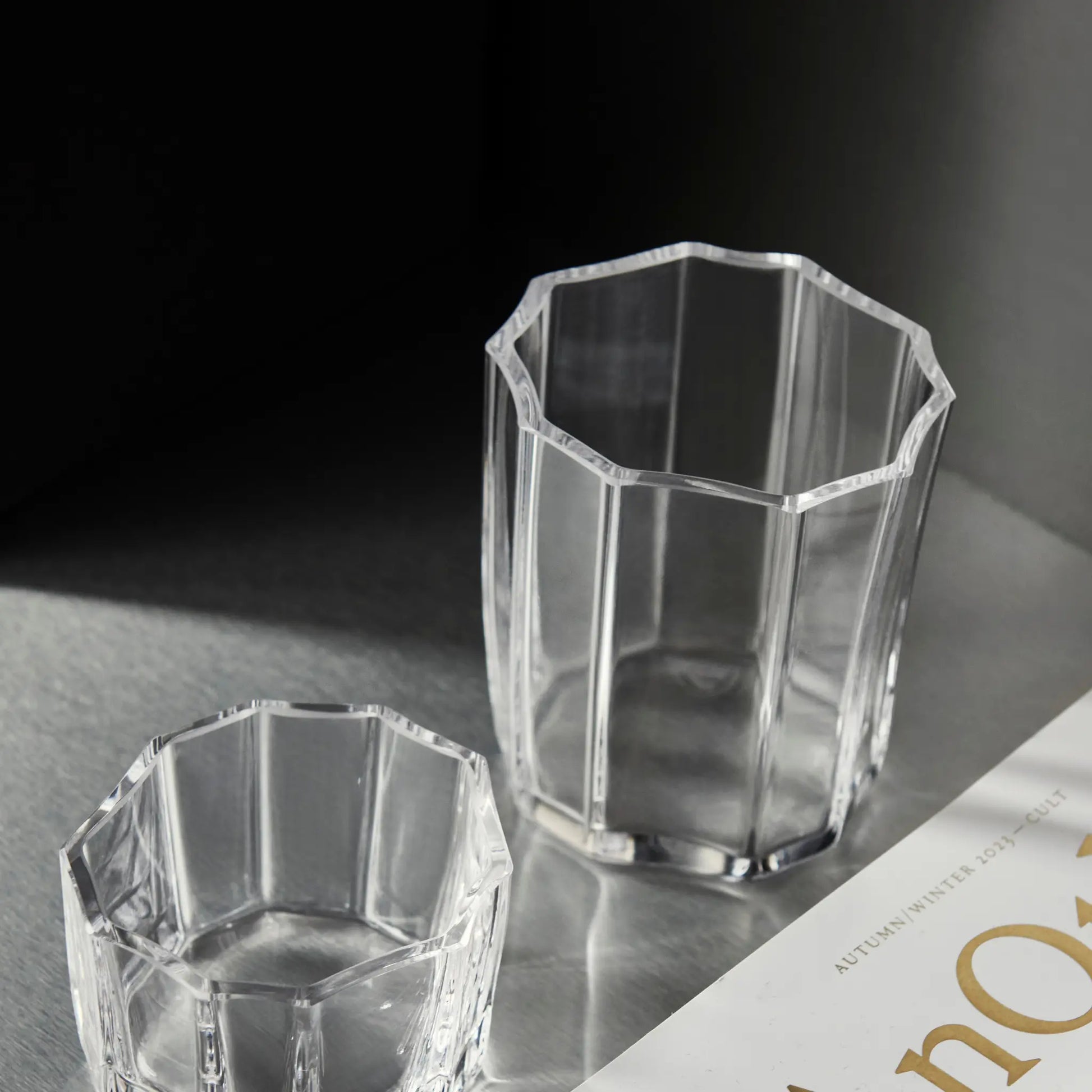 Orrefors, Reed Ljuslykta 8,5 cm, Klar-Silvra Home
