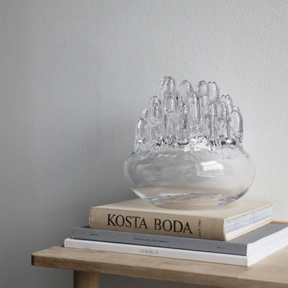 Kosta Boda, Polar Ljusstake Medium 20 cm, Klar-Silvra Home