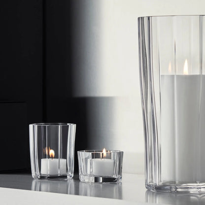 Orrefors, Reed Ljuslykta 4,5 cm, Klar-Silvra Home