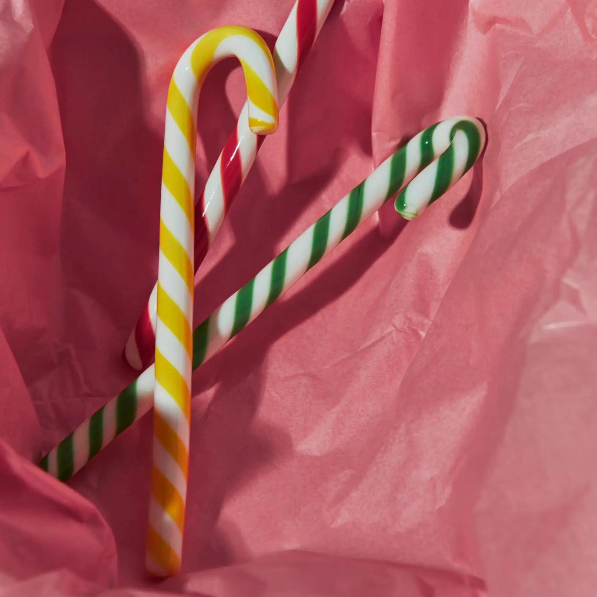 Kosta Boda, Polka Candy Cane Vit/gul 3-Pack-Silvra Home