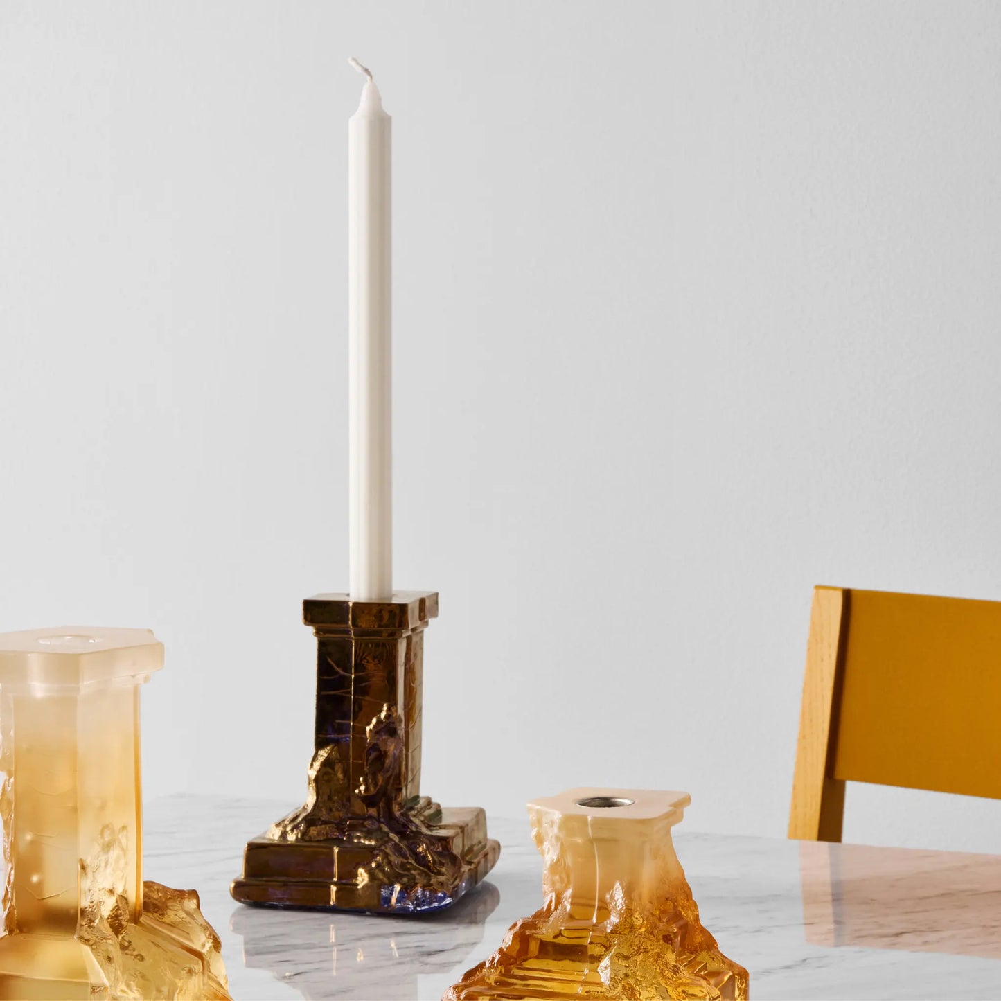 Kosta Boda, Rocky Baroque Ljusstake 15 cm, Glossy Glaze-Silvra Home