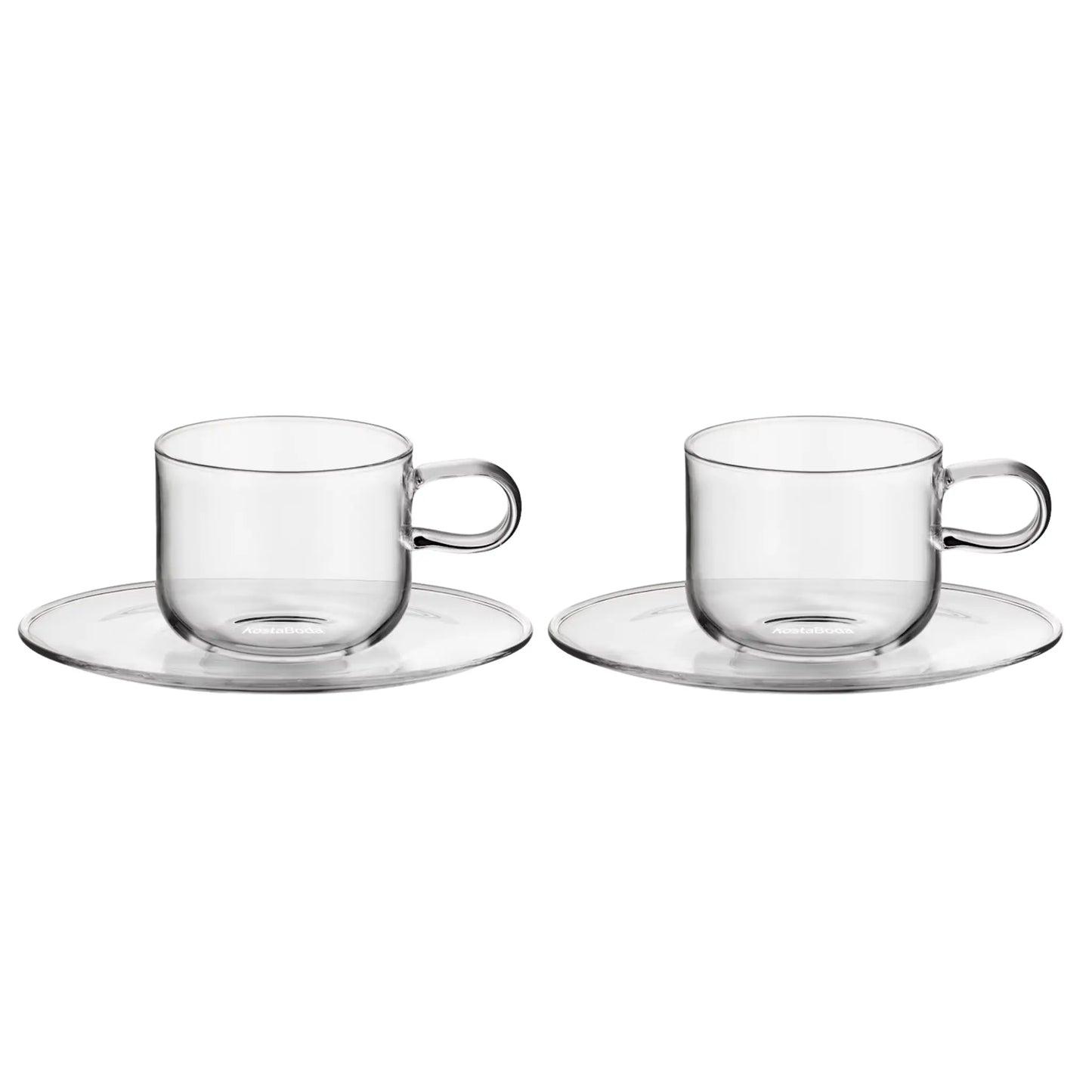 Kosta Boda, Viva Kopp Med Fat 30 cl 2-pack, Klar-Silvra Home