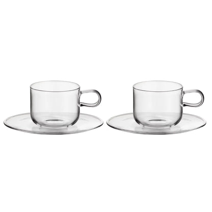 Kosta Boda, Viva Kopp Med Fat 30 cl 2-pack, Klar-Silvra Home