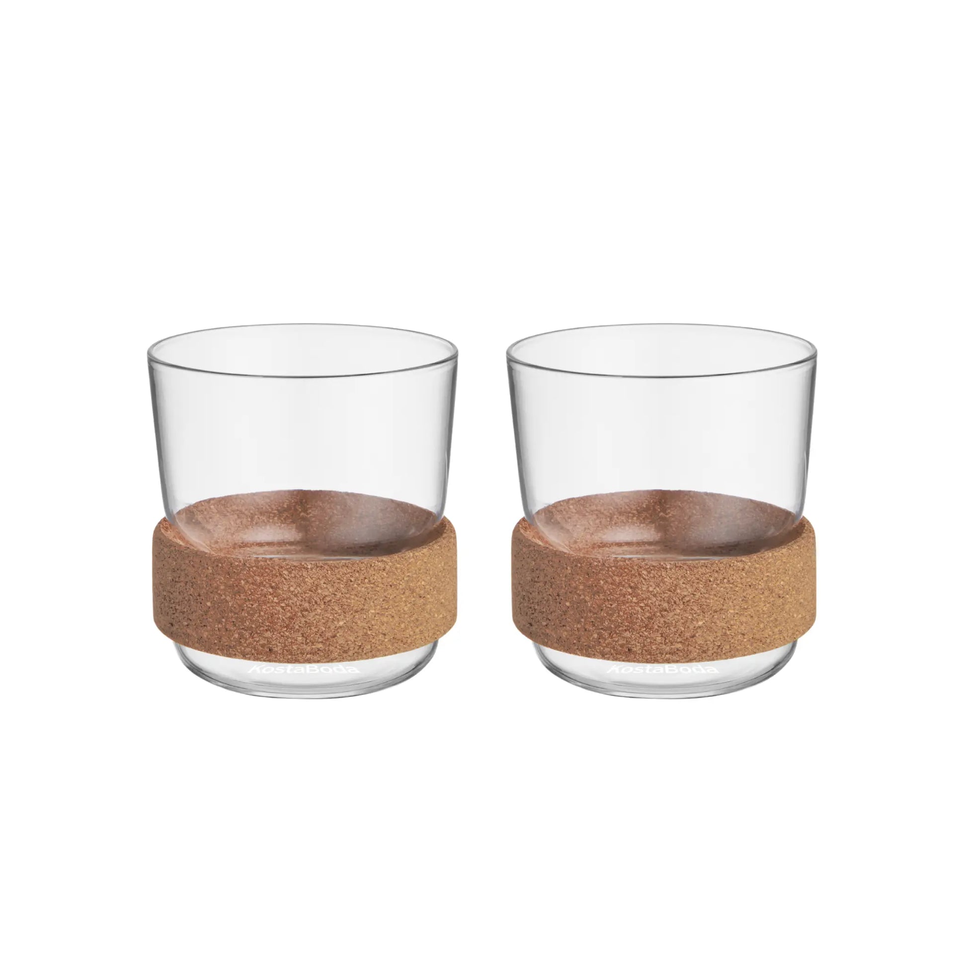 Kosta Boda, Viva Kopp Med Korkring 30 cl 2-pack, Klar-Silvra Home