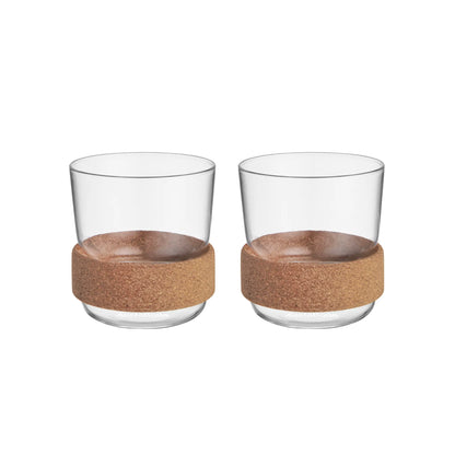 Kosta Boda, Viva Kopp Med Korkring 30 cl 2-pack, Klar-Silvra Home