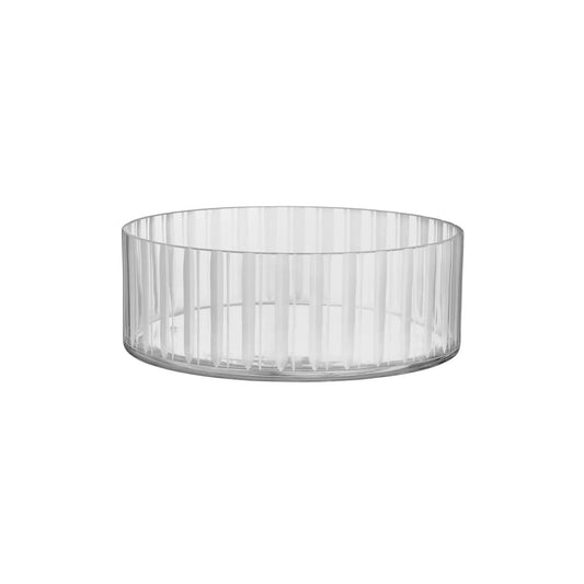 Orrefors, Cut In Number Skål Ränder 27,5 cm, Klar/Vit-Silvra Home