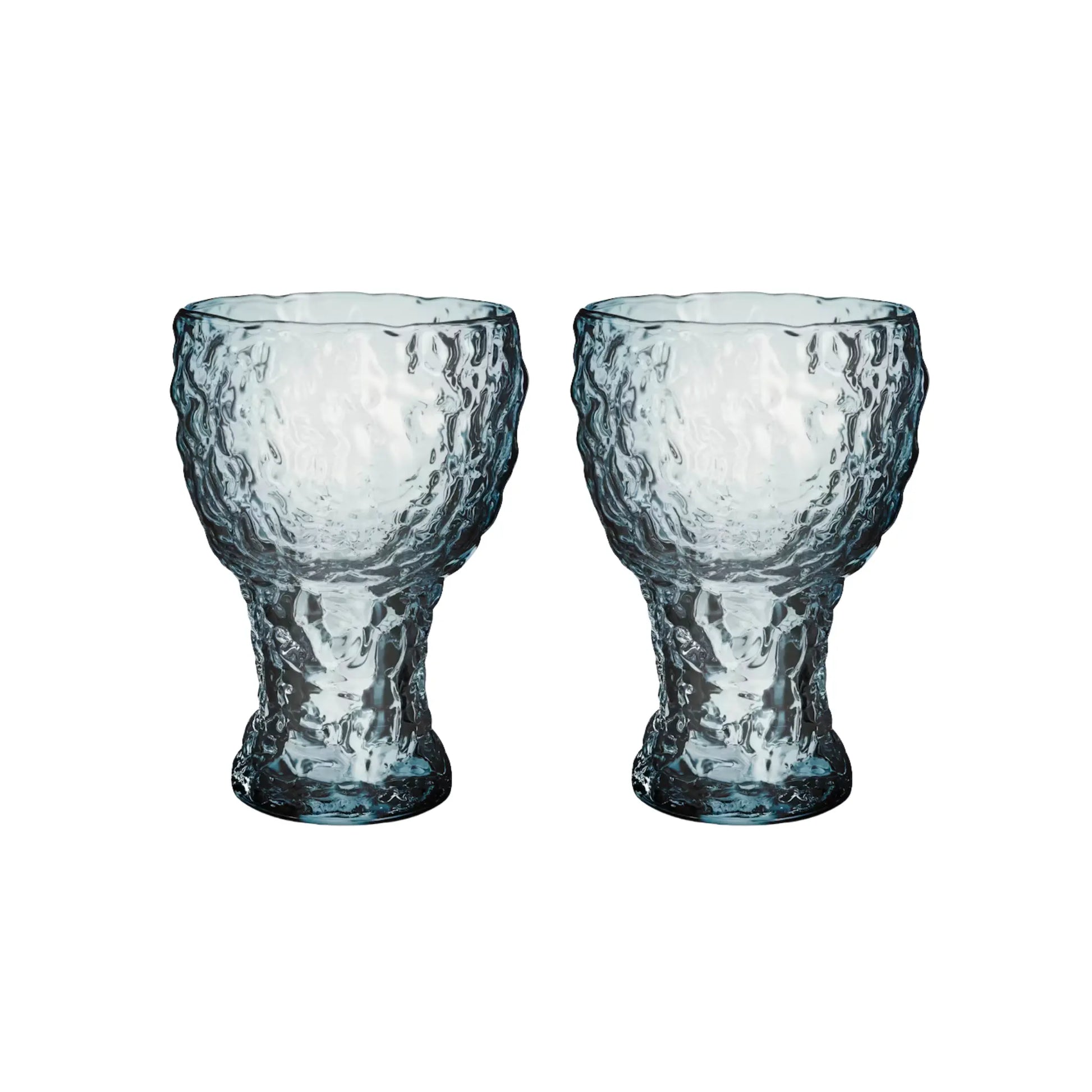 Kosta Boda, Moss Highball Glas Cirkulär 42cl 2-pack, Blå-Silvra Home
