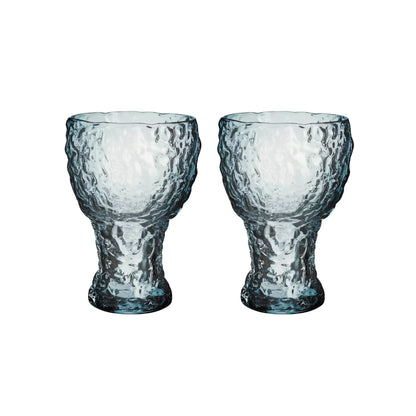Kosta Boda, Moss Highball Glas Cirkulär 42cl 2-pack, Blå-Silvra Home