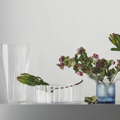 Orrefors, Cut In Number Skål Ränder 27,5 cm, Klar/Vit-Silvra Home