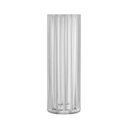 Orrefors, Cut In Number Vas Ränder 33 cm, Klar/Vit-Silvra Home