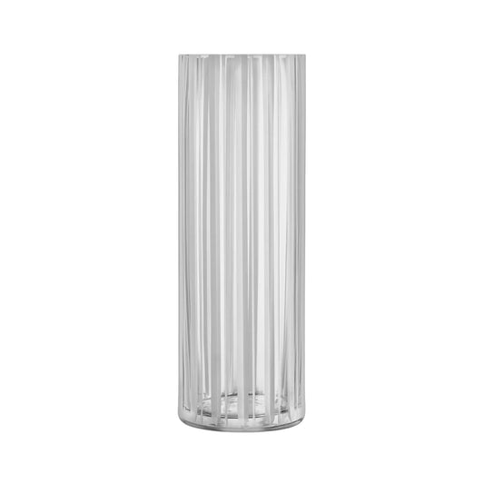 Orrefors, Cut In Number Vas Ränder 33 cm, Klar/Vit-Silvra Home