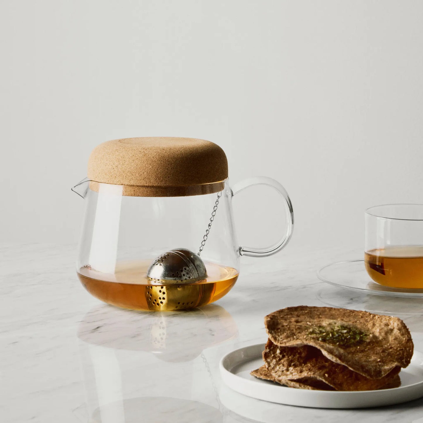 Kosta Boda, Viva Tekanna med korklock 1,2 L, Klar-Silvra Home
