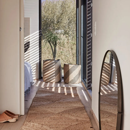 Oyoy Living Twist Förvaringskorg Set Om 2, Nature, Svart
