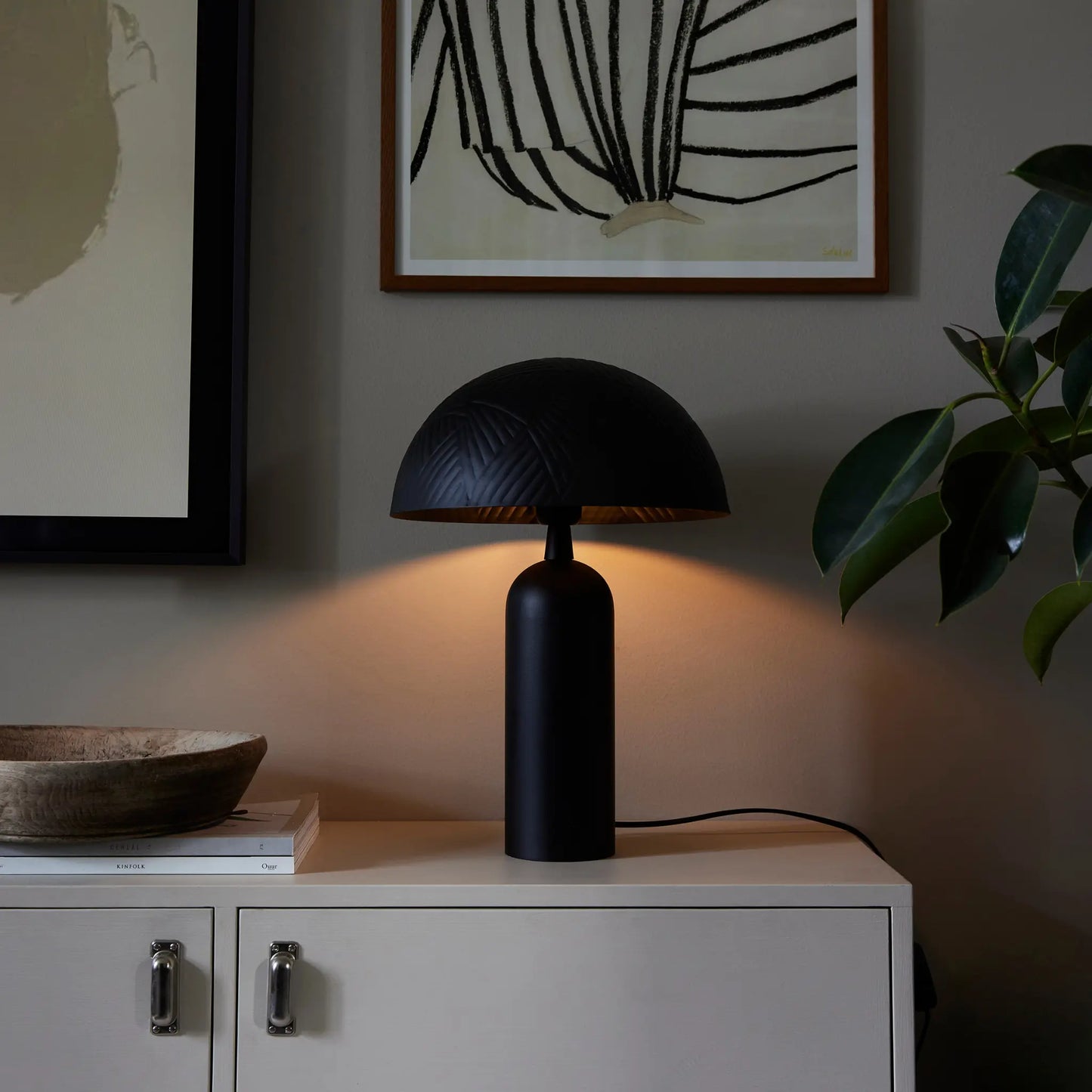PR Home Carter Lampfot 35cm, Matt Svart