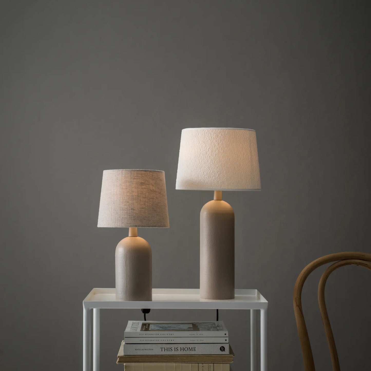 PR Home Riley Lampfot 38cm, Matt Beige