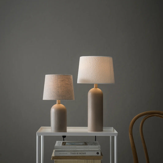 PR Home Riley Lampfot 38cm, Matt Beige