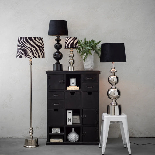 PR Home Grace Lampfot 74cm, Chrome