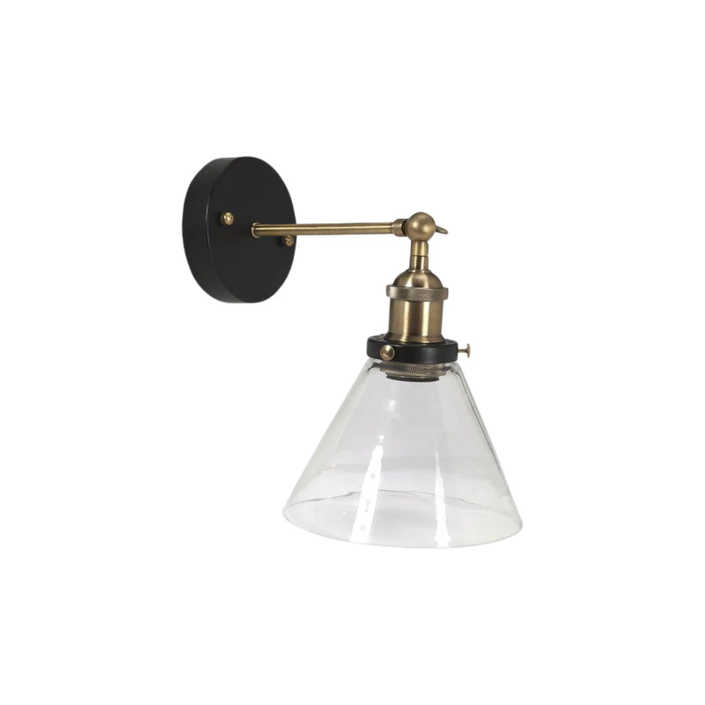 PR Home Lambda Vägglampa 18 cm, Svart/Mässing