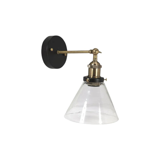 PR Home Lambda Vägglampa 18 cm, Svart/Mässing