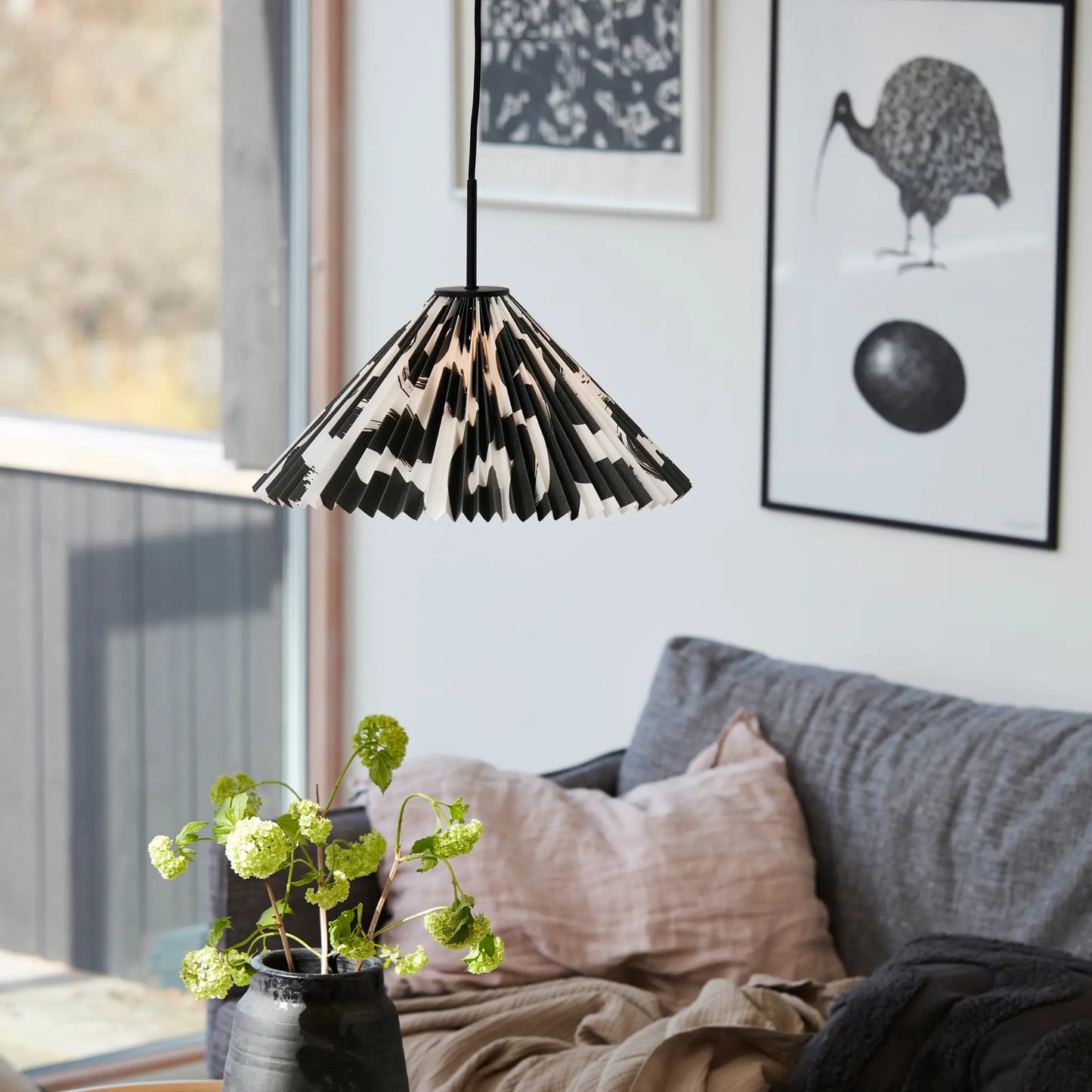 PR Home Polly Taklampa 45cm, Svart/Vit