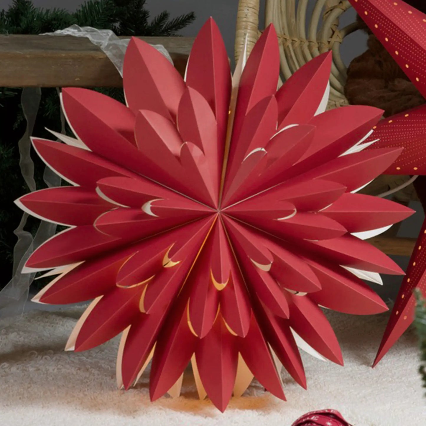 PR Home Hyacint Star 50 cm, Röd