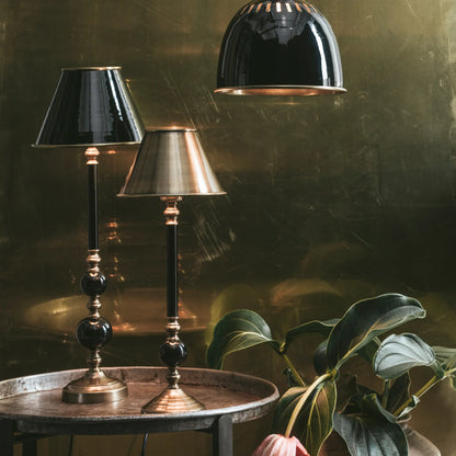PR Home Abbey Lampfot 50cm, Svart/antikmässing