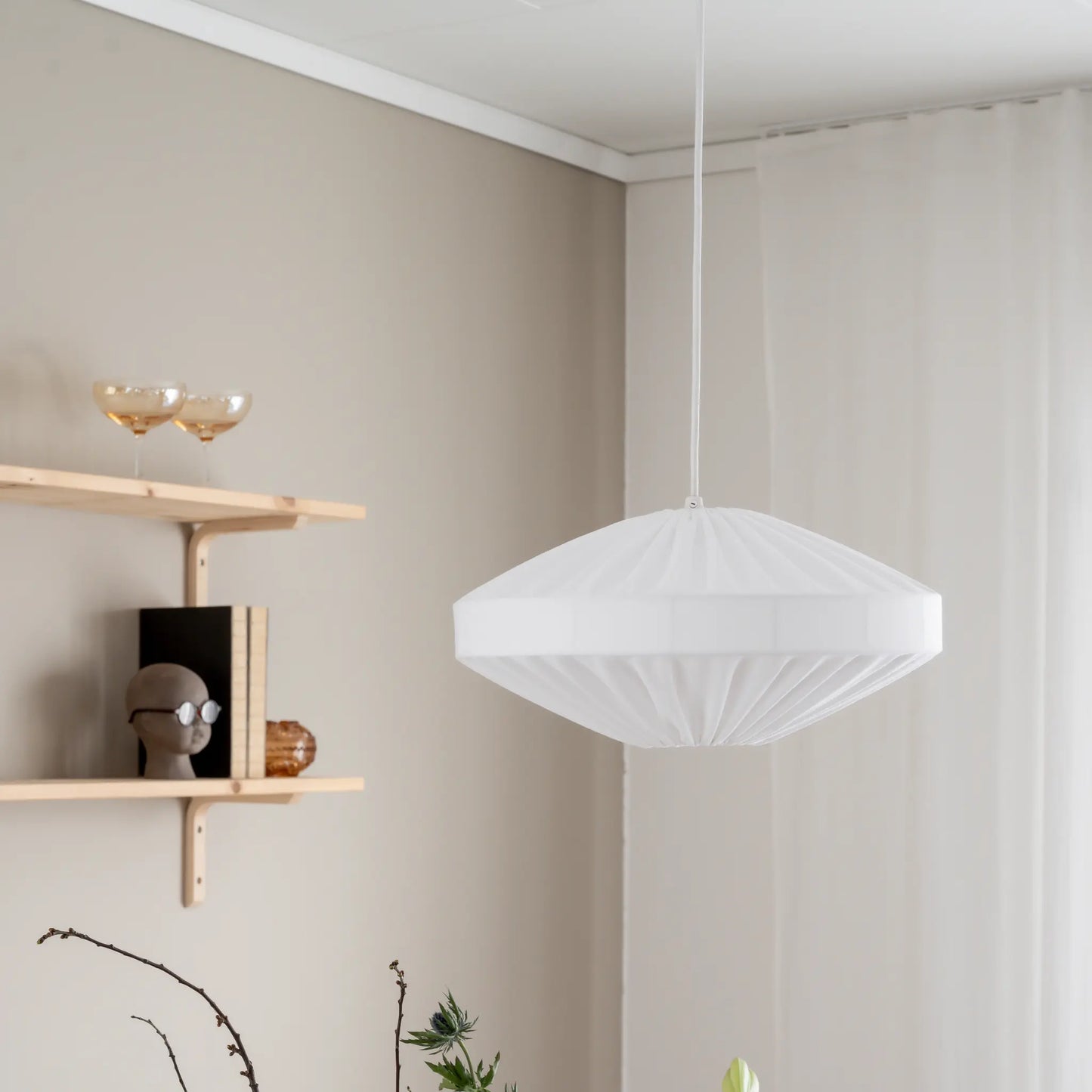 PR Home Edith Taklampa 38cm, Vit