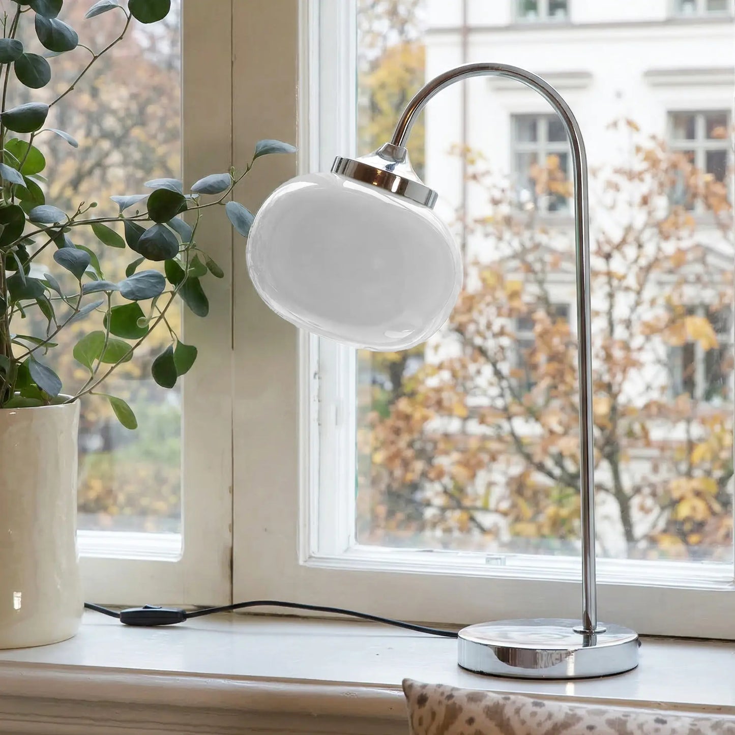 PR Home Elsy Bordslampa 50 cm, Vit Krom