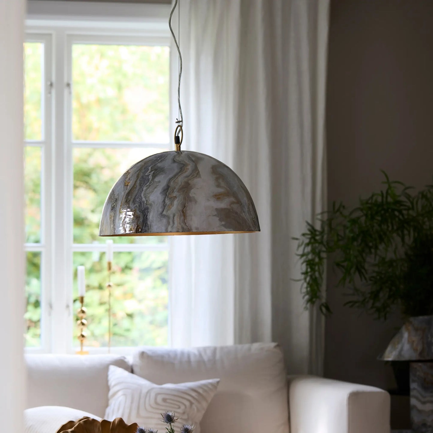 PR Home Marnie Taklampa 45cm, Marmor